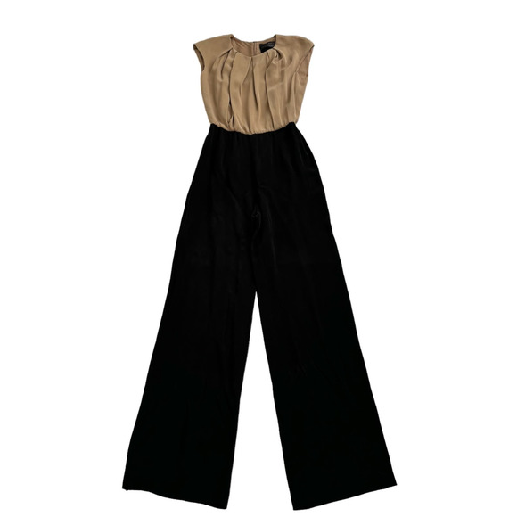 MAX MARA PIANOFORTE COLLECTION PURE SILK EVENING JUMPSUIT OVERALL NEW WOMEN Sz 8 - Picture 4 of 16